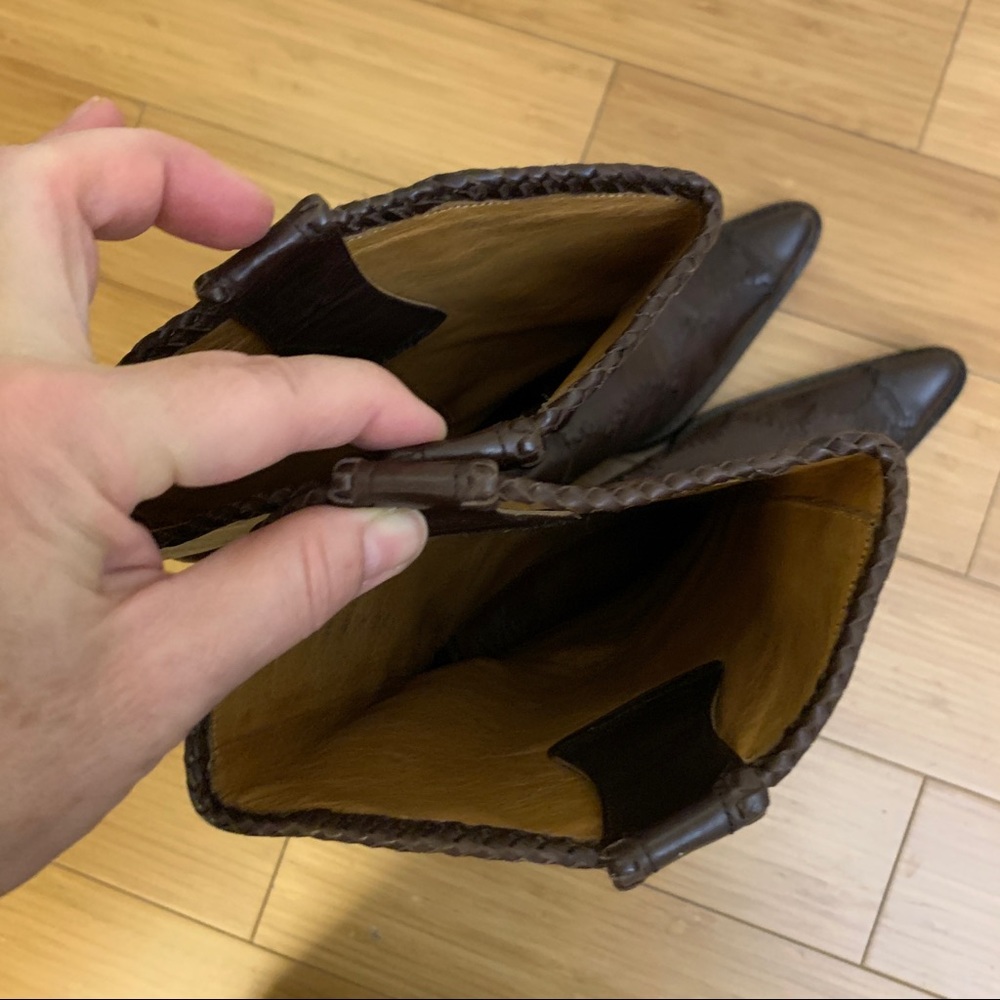 Sartore embroidered brown leather boots - Picture 3 of 8